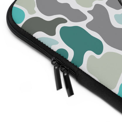 Turqoise Camouflage Fishing Laptop Sleeve - "Life Lessons" Design
