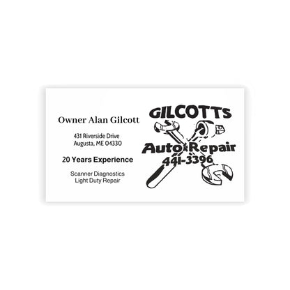 Gilcotts Business Cards