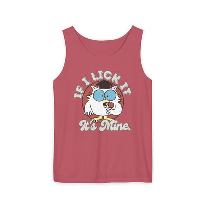 Unisex Funny Graphic Tank Top - 'If I Lick It, It's Mine'