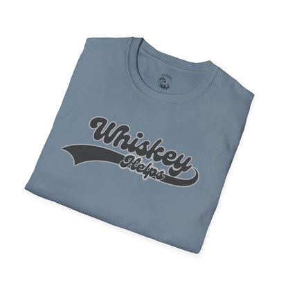 Whiskey Helps Unisex Softstyle T-Shirt - Fun Casual Tee for Whiskey Lovers