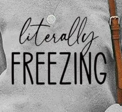 Litterally freezing sweatshirt