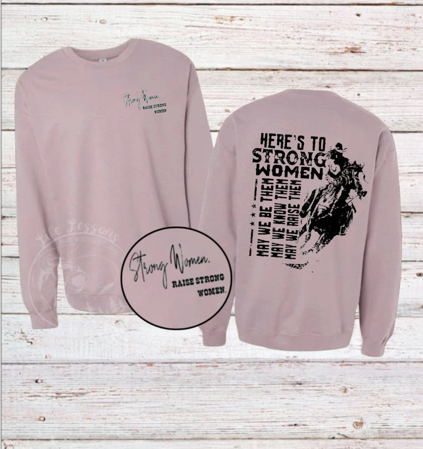 “Strong women” fleece Crewneck