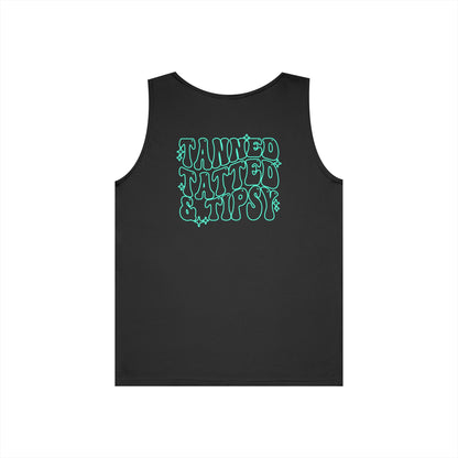 Unisex Heavy Cotton Tank Top - Tanned Tatted & Tipsy Graphic Tee