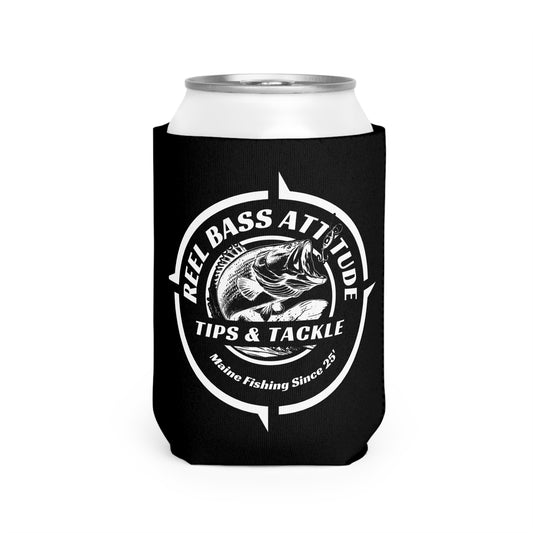 Fishing Can Cooler Sleeve, Bass Fishing Gift, Outdoor Beverage Holder, Fishing Accessory, Summer BBQ Essential