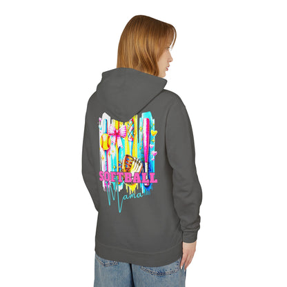 Fun Softball Mama Hoodie – Lightweight Unisex Sweatshirt for Game Days