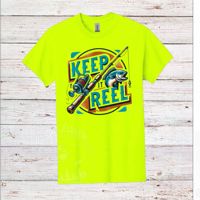 “Keep it reel” logo tee