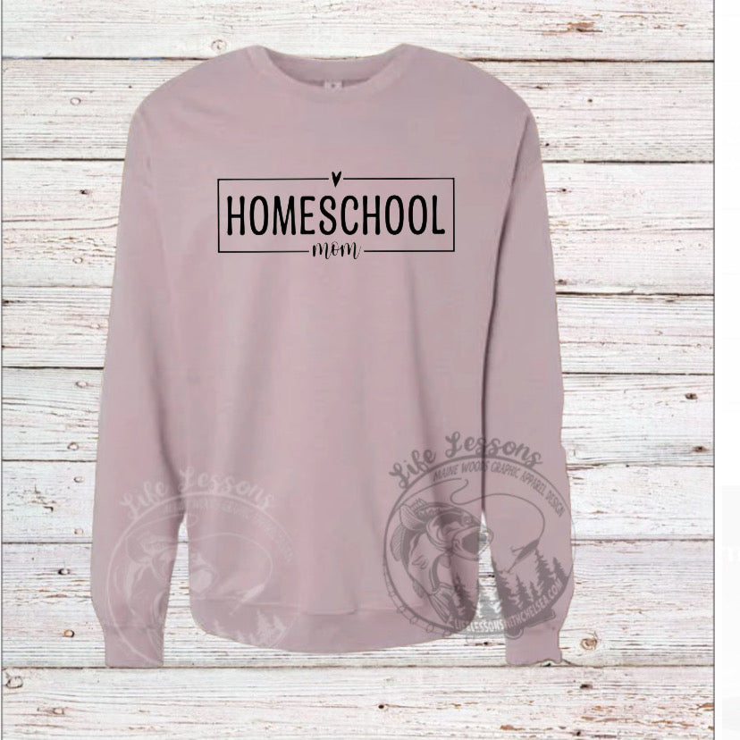 “Homeschool mama” Fleece Crewneck