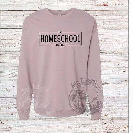 “Homeschool mama” Fleece Crewneck