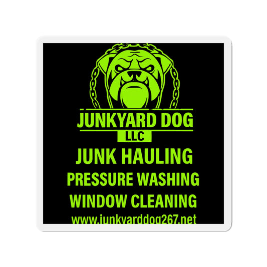 Bold Junkyard Dog Die-Cut Magnets | Unique Business Branding, Home Decor, Refrigerator Magnets, Fun Gift, Custom Designs