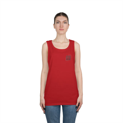 Gildan Unisex Customizable Tank - Small Left Logo + Back