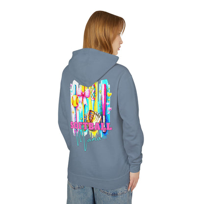 Fun Softball Mama Hoodie – Lightweight Unisex Sweatshirt for Game Days