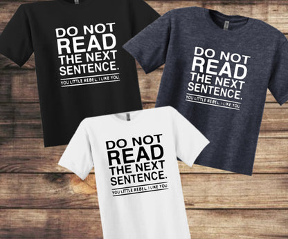 Do not read Tshirt