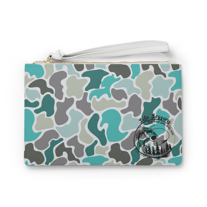 Trendy Turquoise Camo Clutch Bag - Perfect for Outdoor Adventures