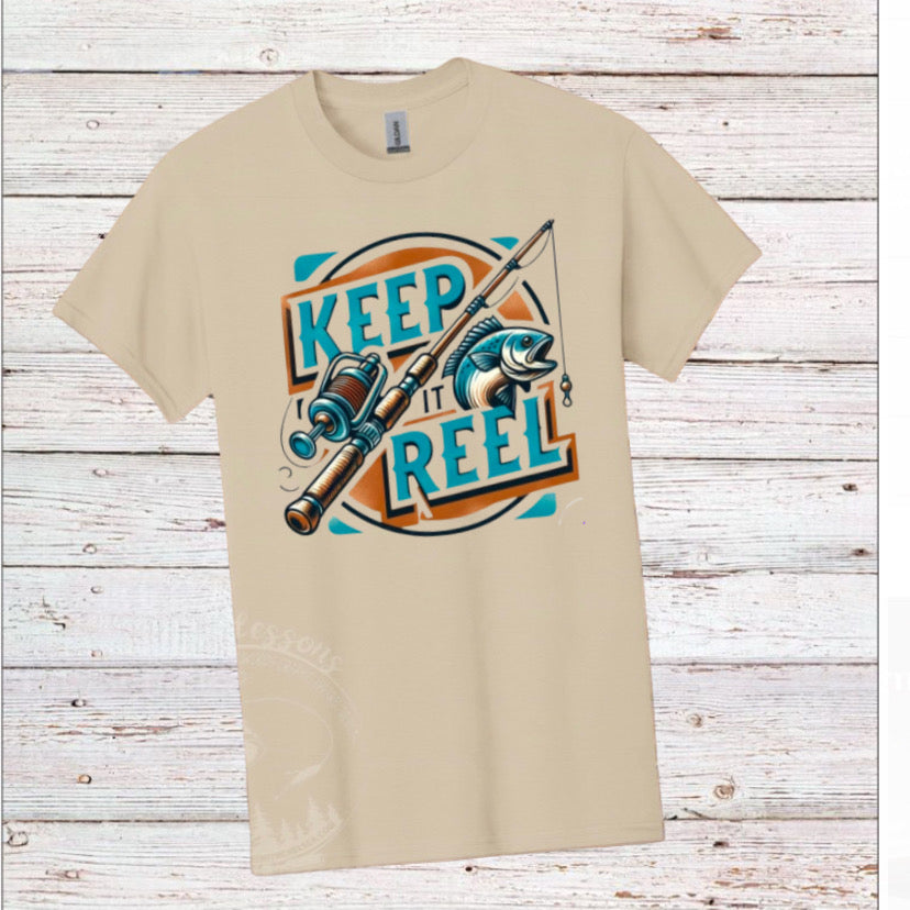 “Keep it reel” logo tee