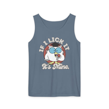 Unisex Funny Graphic Tank Top - 'If I Lick It, It's Mine'