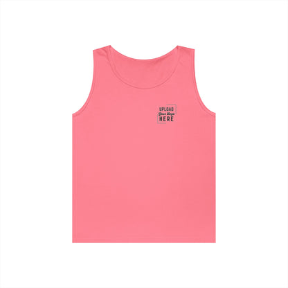 Gildan Unisex Customizable Tank - Small Left Logo + Back