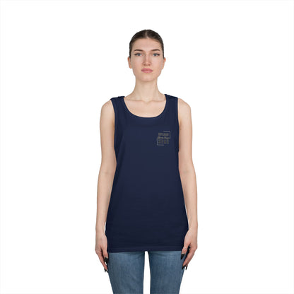 Gildan Unisex Customizable Tank - Small Left Logo + Back