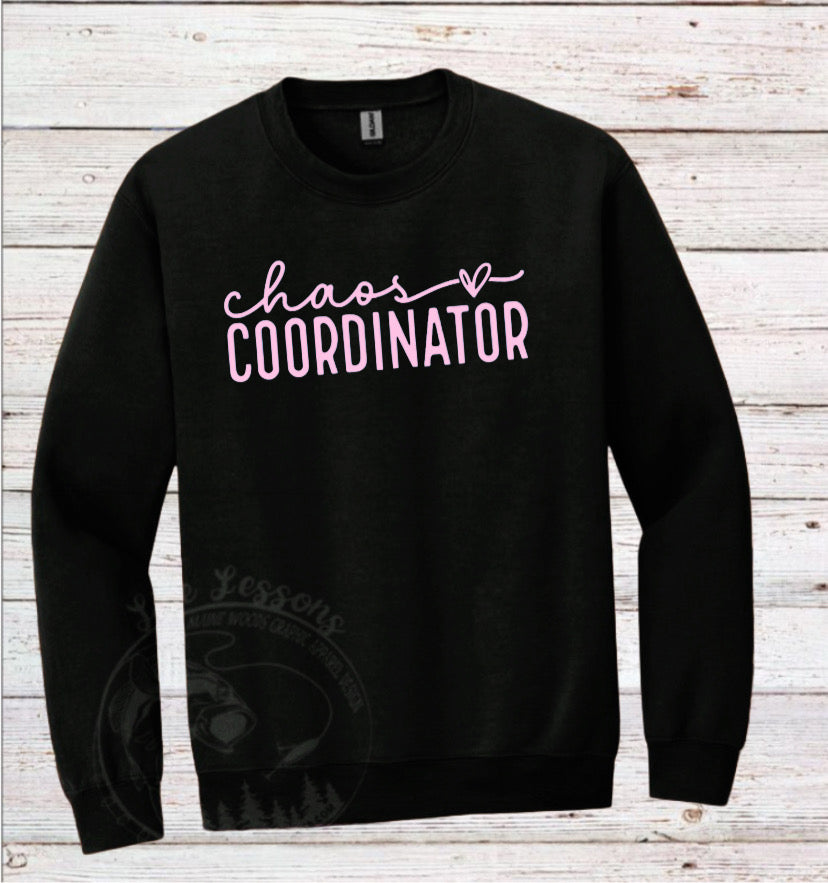 “Chaos coordinator” Fleece Crewneck