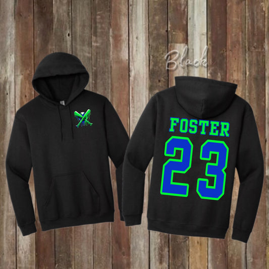 Custom Black Baseball Hoodie