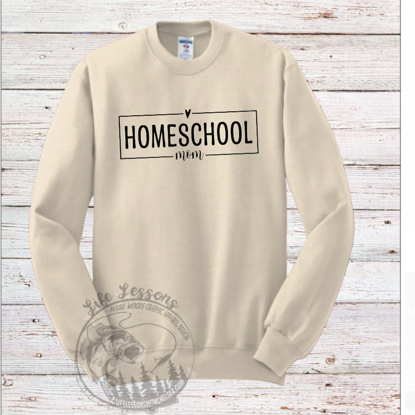 “Homeschool mama” Fleece Crewneck